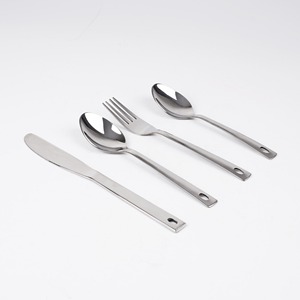 Stainless Steel <b>Flatware</b> Set High Mirror Polish Minimalist Design Dishwasher Safe Camping Cutlery - Product Image 2