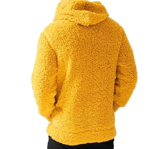 Sweat à capuche Sherpa pour homme en polaire épaisse et duveteuse, tendance, avec logo personnalisé, vêtement d'hiver de haute qualité, respirant - Product Image 2
