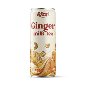 Thé au lait et au gingembre 320ml en canette, préparation Rita Company OEM ODM, boisson de haute qualité à marque privée - Product Image 1