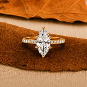 2.5 CT Lab Grown Diamond Women's Engagement <b>Ring</b> 14K Solid Rose Gold Marquise Cut Side Diamonds IGI Certified Classic Luxury - Product Image 5