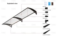 Panneau PC solide et durable pour accessoires de toit de store extérieur – Vente en gros