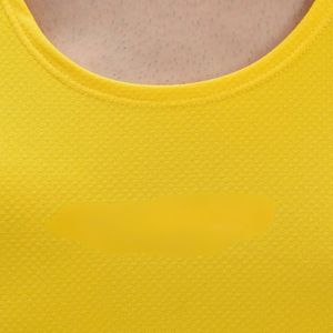 Men <b>Yellow</b> Sleeveless Gym Tank <b>Top</b> Racerback Workout <b>Vest</b> Breathable Muscle Fit Fitness Gym Sportswear Apparel OEM Factory - Product Image 2