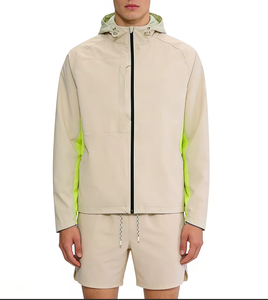 Ensemble coupe-vent et short unisexe kaki imprimé pour l'hiver, idéal pour la randonnée, la course et le camping en extérieur, en softshell 100 % nylon - Product Image 4