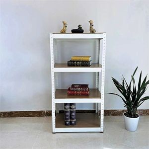 Scaffali portaoggetti in metallo bianco regolabili a 4 piani 23.6 \ "X 15.7 \" X 47.2 \ "per Garage per cucina magazzino - Product Image 1