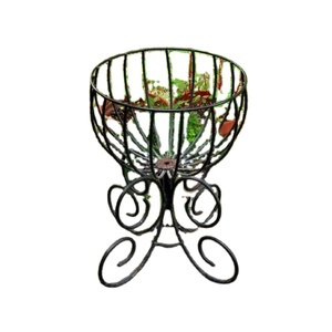 Urne de jardin en fil de fer métallique, décorative pour la maison et l'hôtel, jardinière en métal de haute qualité à prix avantageux - Product Image 1