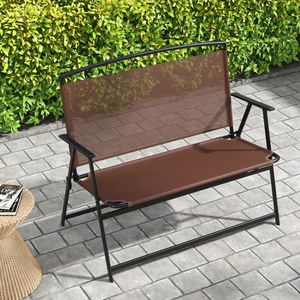 Banco de Parque de Madera Maciza para Exteriores con Respaldo y Reposabrazos para Jardín, Patio y Uso en Hoteles - Product Image 2