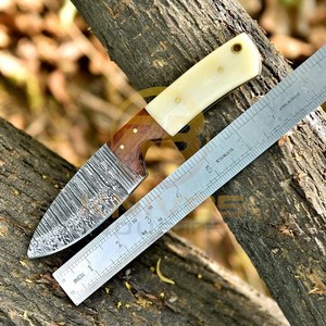 Premium Damascus Hunting <b>Knife</b> with <b>Bone</b> <b>Handle</b> | Handmade Fixed Blade Camping, Bushcraft & Survival <b>Knife</b> - Product Image 4