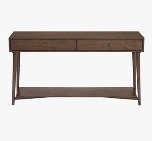 Mesa Consola Moderna de Madera con Cajón Doble Artístico, Mesa de Entrada Contemporánea para Decoración de Sala de Estar o Pasillo - Product Image 1