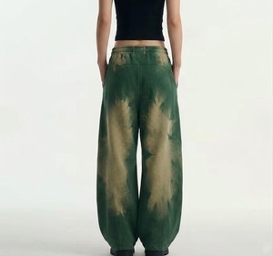Pantalon de survêtement large tie-dye pour femme 2026, taille élastique, coupe décontractée, délavage vintage, en coton doux, style streetwear - Product Image 2