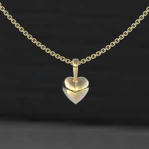 <b>Heart</b> Cut Moissanite Pendant Solid Gold Certified <b>Heart</b> Lab Grown Diamond Pendant Necklace Jewelry for Gift - Product Image 6
