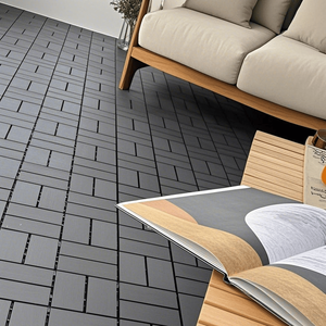 44-Pack <b>Plastic</b> Interlocking Deck <b>Tiles</b> 12\"x12\" Square Waterproof Patio Deck <b>Tiles</b> All Weather Use for Outdoor Indoor Decks - Product Image 3