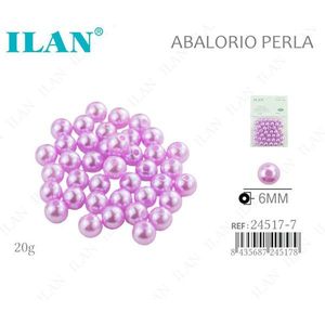Perle di ilan da 6 mm, 20 g per la creazione di gioielli - Product Image 1
