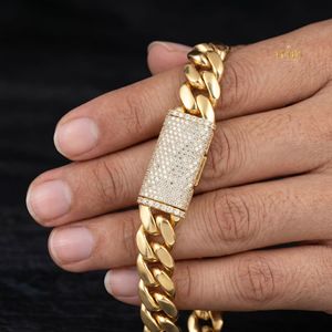 สร้อยคอทอง 14K แบบ Cuban Link พร้อมตัวล็อกเพชร สร้อยคอแบบ Statement Chain เครื่องประดับหรูหรา ของขวัญสุดพิเศษ - Product Image 2