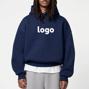 Sudadera con capucha premium de doble capa para hombre, personalizada, de algodón grueso, estilo streetwear estructurado, para marca de etiqueta privada. - Product Image 1