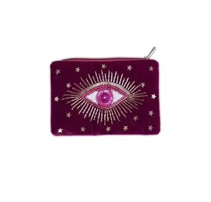 <b>Cute</b> Handmade Beaded Coin Pouch With Secure Zipper Closure Floral Seed Beads Coin <b>Purse</b> Handmade Premium Craft Design - Product Image 2