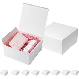 Scatole Regalo in Cartone Bianco con Coperchi, Confezione da 10 - Eleganti Scatole di Carta per Proposte di Damigella d'Onore e Regali - Product Image 1