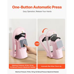 Pressa Termica Automatica per Cappelli 110V con Piastre Intercambiabili di Grado 2, Touchscreen e Controllo Preciso del Tempo, Apertura e Rilascio Automatici - Product Image 2