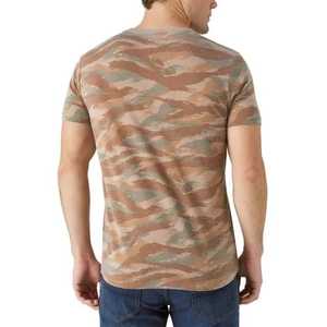 Camiseta de Manga Corta con Estampado de Camuflaje para Hombre, Cuello Redondo, Corte Regular, Informal, de Punto, de Algodón, Transpirable, Diseño de Jersey - Product Image 5