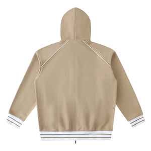 เสื้อฮู้ดซิปแบบโอเวอร์ไซส์ ผ้าคอตตอนหนา 380GSM ทรงบ็อกซี่ สั่งทำได้ ทรงหลวม สไตล์ลำลอง สีพื้น แฟชั่น ปักลาย 3 มิติ สำหรับผู้ชาย - Product Image 4