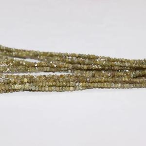 Cuentas de diamante sin cortar amarillo oscuro natural Cuentas de diamante crudo hechas de piedra natural - Product Image 1