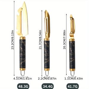 Set di Pelatrici Professionali Multifunzionali in Acciaio Inossidabile Antiruggine, Utensile da Cucina per Frutta, Verdura, Squame di Pesce, Mais - Product Image 1
