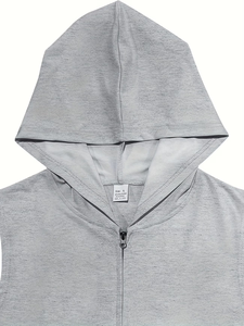 Men's Customized Hooded Sleeveless Vest Shorts Set Colors Cotton French Terry Summer Casual Breathable Sport Track Suit High - Product Image 5