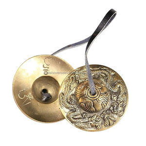 Tingsha chũm Chọe chuông Yoga chuông Phật Giáo mạ kim loại <span class=keywords><strong>in</strong></span> kỹ thuật số trang trí nhà & Đền kim loại ở nước ngoài - Product Image 2