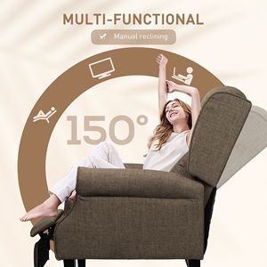 Poltrona Reclinabile Wingback Marrone con Massaggio, Riscaldamento, Poggiapiedi Elettrico e Telecomando in Vera Pelle per un Uso Confortevole in Soggiorno - Product Image 5