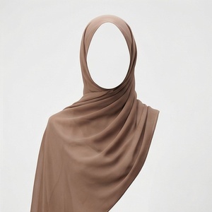 Hiyab de Chifón de Color Sólido para Mujer, Transpirable, para Uso Diario, Pañuelo Étnico de Oriente Medio - Product Image 1