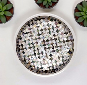 Christmas Gift Serving Tray With <b>MOP</b> Inlay Design Personalized Dinnerware breakfast Food & <b>Dry</b> Fruits Serving Tray At Best Price - Product Image 1