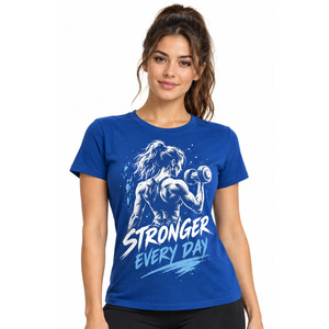 <b>Ladies</b> Gym T Shirts 100% Cotton Custom Fitness Workout <b>Tops</b> Wholesale OEM ODM Private Label Activewear Supplier <b>for</b> Women Export - Product Image 3