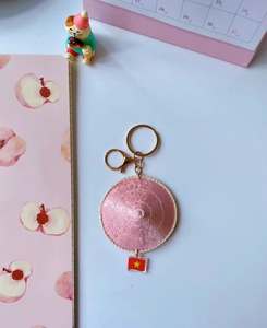 Pink Bamboo Leaf Keychain Handmade Souvenir Pendant <b>Bag</b> <b>Charm</b> for Gift Keychain Logo Private Label Promotional Gift Corporate - Product Image 1