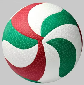 Ballon de volley-ball en PU, motif tourbillon rouge, vert et blanc, taille standard pour l'entraînement des adultes - Product Image 4
