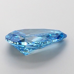 Diamant de laboratoire en forme de poire de 4,01 carats, couleur bleu vif fantaisie, clarté VS1, polissage excellent, pierre précieuse de luxe haut de gamme - Product Image 2