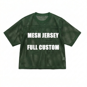 Maillot de basket-ball en jersey respirant à col rond et manches courtes, entièrement personnalisable, unisexe, taille adulte S, impression sérigraphique - Product Image 6