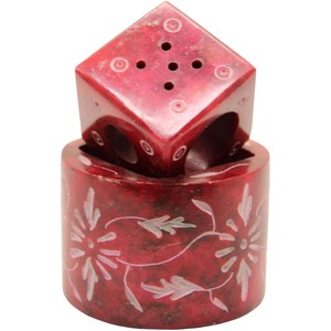Quemador de incienso de tallado de esteatita de diseño reciente especial curvo de piedra y soporte de palo con forma de cuenco para decoración religiosa hindú - Product Image 4