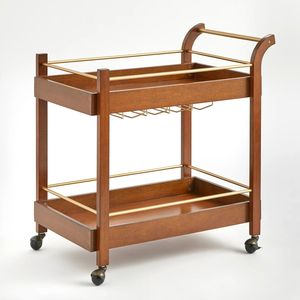 Wooden bar cart serving <b>trolley</b> bar <b>trolley</b> wooden serving cart drinks <b>trolley</b> bar serving cart tea <b>trolley</b> kitchen <b>trolley</b> - Product Image 4