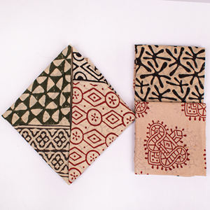 Pañuelos Bandana Cuadrados de Algodón Transpirable, Ecológicos, Hechos a Mano, con Estampado, Protección Solar para Exteriores, Juego de Pañuelos Naturales Bagru - Product Image 5