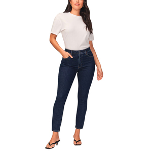 Jean large en coton respirant pour femme, denim extensible confortable, pantalon en jean taille haute pour femme - Product Image 1