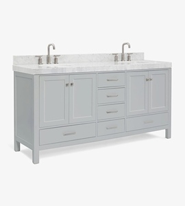 Gabinete de Baño Abigail de 72 Pulgadas con Doble Lavabo, Marca Privada, Solo Gabinete, 7 Opciones de Acabado, Venta al Por Mayor, Fábrica en Vietnam - Product Image 2