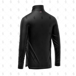 Chemise en polaire à demi-zip pour homme, 100% polyester, pull uni teint, respirant, séchage rapide, vêtements d'hiver, service OEM - Product Image 4