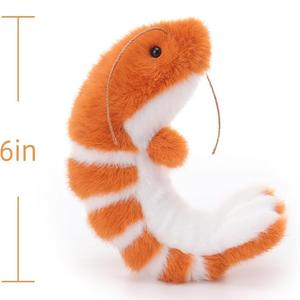 Juguete de Peluche de Camarón Animado al por Mayor, Suave y Adorable, Animal de Peluche para Desarrollo Sensorial, Regalo para Bebés Niñas y Niños - Product Image 1