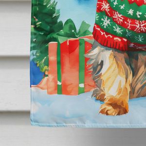 Yorkshire Terrier Yorkie Navidad grande poliéster casa bandera Multicolor porche manga poste decorativo patio Banner arte pared - Product Image 4