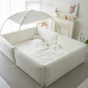 [S.P Company] Baby Pigment Embroidery Bumper <b>Bed</b> 100% Cotton Newborn <b>Nest</b> with Hypoallergenic Safety Guard - Product Image 4