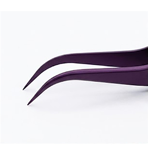 แหนบถอนขนตามืออาชีพสีดำแหนบถอนขนตาสีม่วงแบบสแตนเลสกันลื่น - Product Image 2