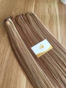 Vente en gros 100% brut vietnamien droite Remy cheveux humains 8 pouces étiré longueur couleur-prêt Machine Double trame - Product Image 3