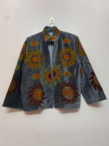 Hand Embroidered Ethnic Velvet Jacket Womens Boho <b>Winter</b> Jacket Designer Look, Ideal for Chilly Weather Wholesale Supplier - Product Image 4