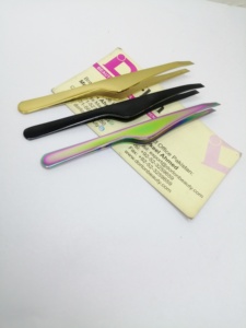 Pince à épiler inclinée dernier cri pour sourcils, marque privée, or, arc-en-ciel, noir, plasma, épilation, vente en gros - Product Image 6