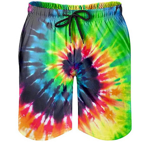 Nuevos Pantalones Cortos Tie Dye para Hombre, Ecológicos, Transpirables, de Alta Calidad, Diseño Casual de Verano - Product Image 2