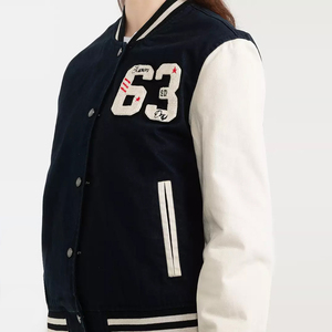 Chaqueta Bomber Varsity de Invierno para Hombre, de Algodón Genuino, Lona Impermeable y Transpirable, con Bolsillos Laterales, Relleno de Algodón, Colores Personalizables - Product Image 5